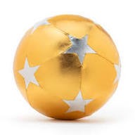 Tallytate - Bola Tela Estrela Ratatam Dourada 33 cm