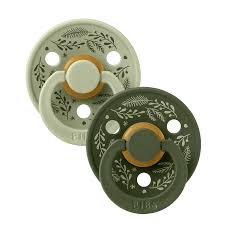 Conjunto 2 Chupetas Holiday Leaf Sage/Hunter Green 0-6M - Bibs