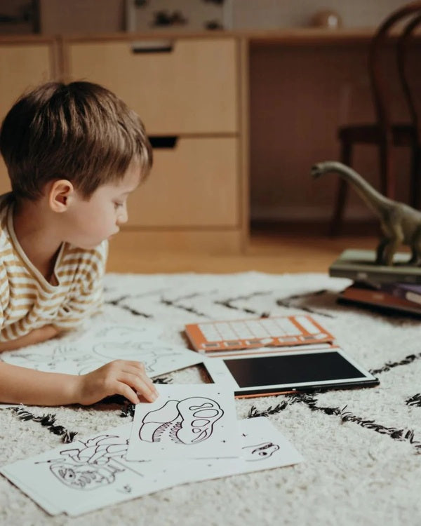 Bloco de Desenho com Ilustrações Dinossauros - Kidywolf