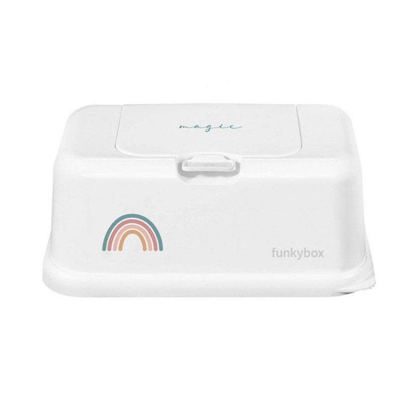 Funkybox Caixa grande para toalhitas Branca Arco Iris