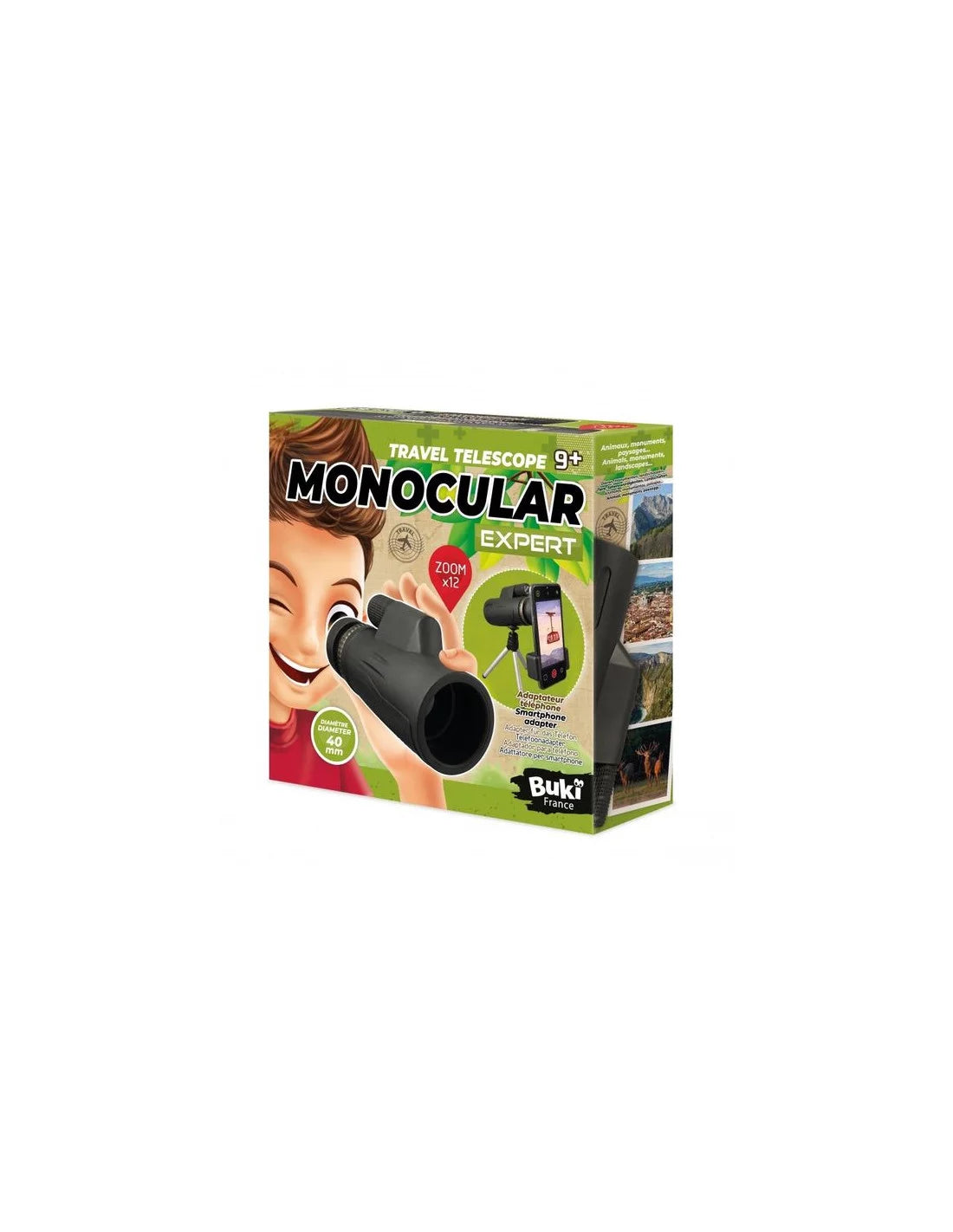 Buki - Monóculo Expert 12x20mm com Adaptador
