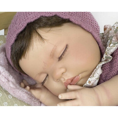 Boneca Reborn Sandra Pink Olhos Fechados - Nines D' Onil