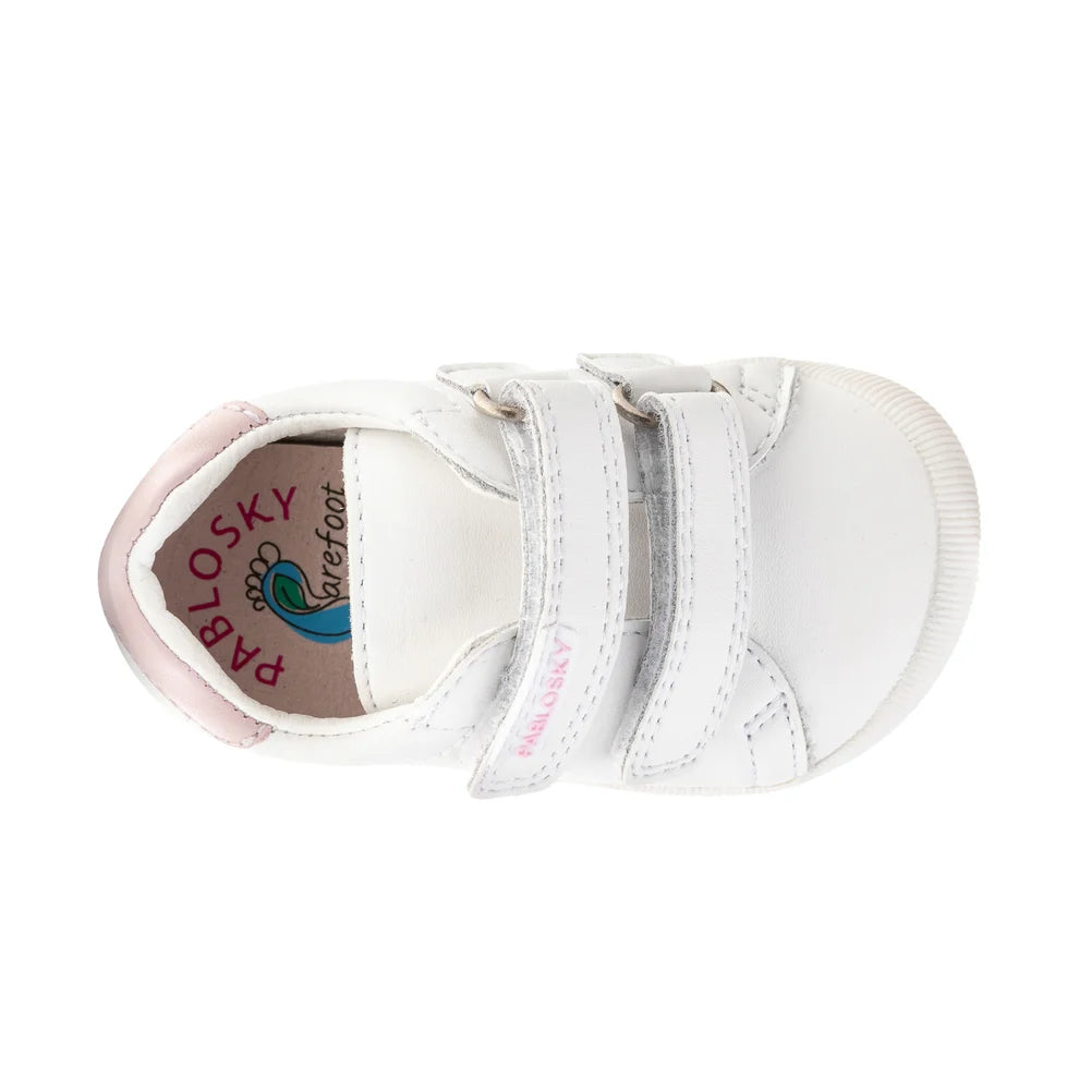 Pablosky- Tenis Barefoot Plus Branco/Rosa
