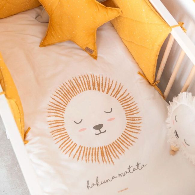 BonjourBebe - Conjunto Edredon + Proteções Nairobi Mustarda