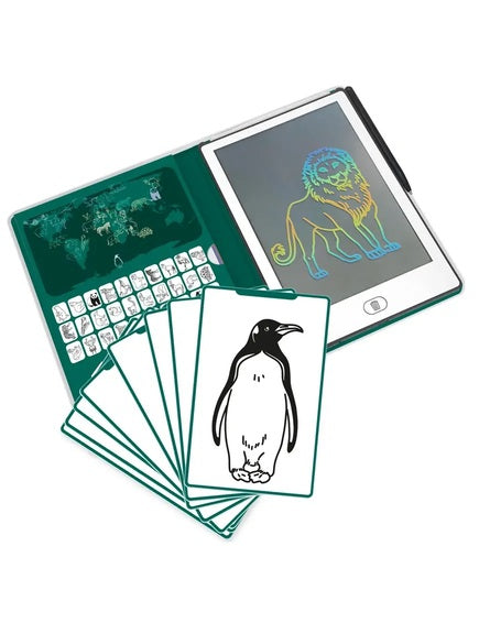 Bloco de Desenho com Ilustrações Animais do Mundo - Kidywolf