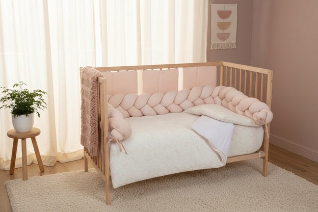BimbiDreams - Trança Protetora para Berço 210cm Rosa