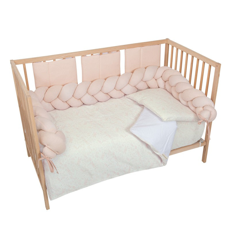 BimbiDreams - Trança Protetora para Berço 210cm Rosa