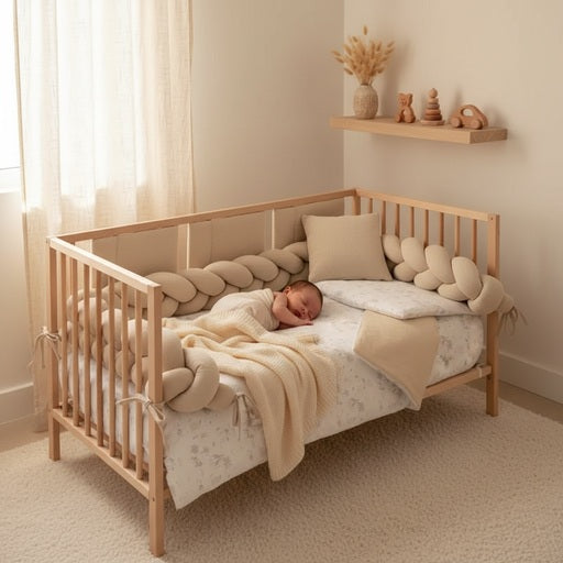 BimbiDreams - Trança Protetora para Berço 210cm Beige