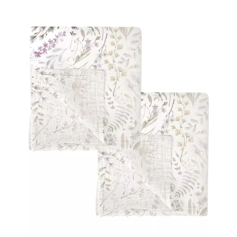 BimbiDreams - Conjunto de 2 Musselines Bambu e Algodão Orgânico 60x60 Niza