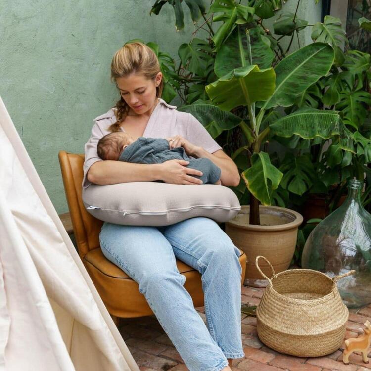 Almofada de Amamentação Softy Jersey Tetra Areia  - Doomoo