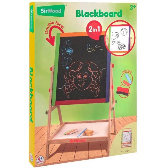 Quadro 2 in 1 Ajustável com giz - Globo